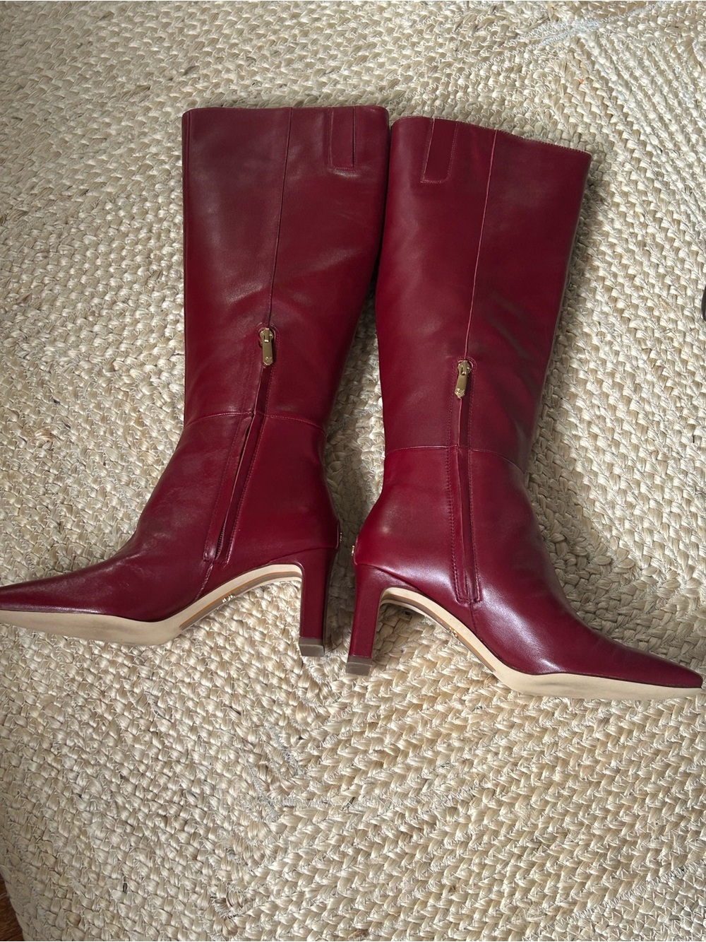 Sam Edelman Tall Leather Burgundy Boot - Picture 6 of 13